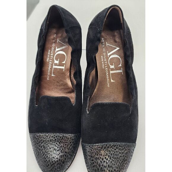 AGL Attilio Giusti Leombruni Women's Suede & Leather Flats - Size 37.5 - Picture 1 of 8